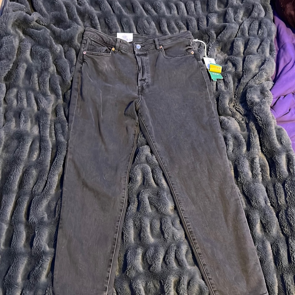 Black mom jeans(ultra high waist), US size 12 from H&M
